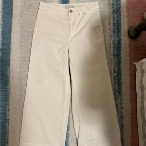 Everlane Cream Wide-Leg Pants